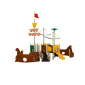 OEM Pirate Ship Outdoor Play Equipment, Fitness Garden Park Children Plastic Slide